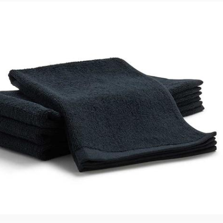 Asciugamano Parrucchiere Nero  in puro cotone.